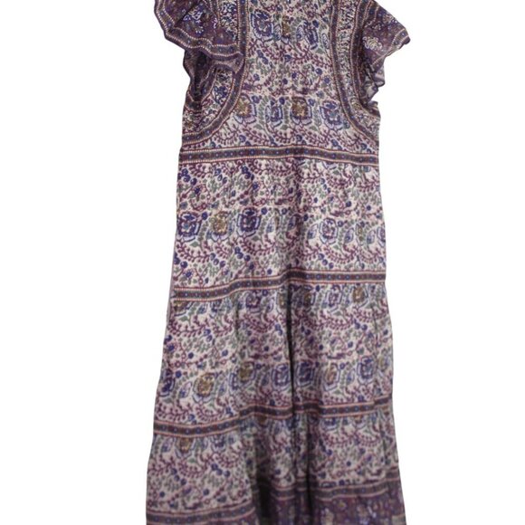 Sea New York Purple Floral Midi Dress Size Xtra Small - Picture 7 of 11